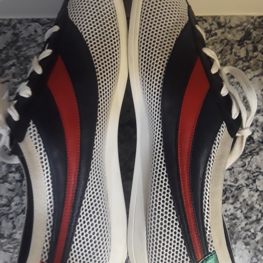 💝💝SOLD💝💝Gucci Rete Atlantide White Blue Red Black Men's Sneakers - Picture 7 of 16